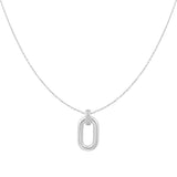 Ania Haie Silver Oval Hoop Pendant Necklace