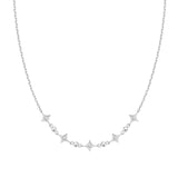 Ania Haie Silver Sparkling Star Station Necklace