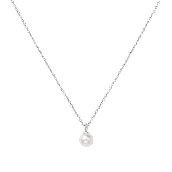 Ania Haie Silver Pearl Drop Pendant Necklace