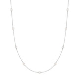 Ania Haie Silver Shell Pearl Station Chain Necklace