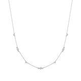 Ania Haie Silver Sparkling Bezel Cubic Zirconia Station Necklace