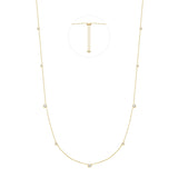 Ania Haie Gold Bezel Cubic Zirconia Station Necklace
