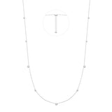 Ania Haie Silver Bezel Cubic Zirconia Station Necklace