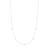 Ania Haie Silver Bezel Cubic Zirconia Station Necklace