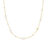 Ania Haie Gold Pearl and Star Station Necklace