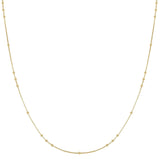 Gold Mini Bead Station Necklace
