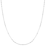 Silver Mini Bead Station Necklace