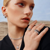 Ania Haie Silver Paper Clip Link Ring