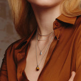 Ania Haie Silver Tiger Eye Droplet Pendant Necklace