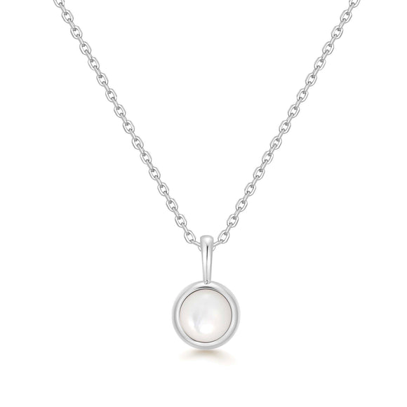 Ania Haie Silver Mother of Pearl Pendant Necklace