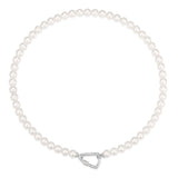 Ania Haie Silver Lobster Clasp Shell Pearl Necklace