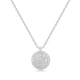 Ania Haie Silver Large Pave Disc Necklace