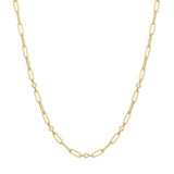 Ania Haie Gold Bezel Station Paper Clip Chain Necklace