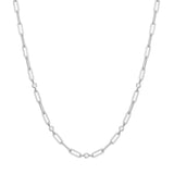 Ania Haie Silver Bezel Station Paper Clip Chain Necklace