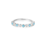 Ania Haie Silver Bezel Lab Created Turquoise Ring