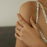 Ania Haie Silver Bezel Cubic Zirconia Zig-Zag Ring