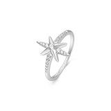 Ania Haie Silver Eight-Pointed Star Signet Ring