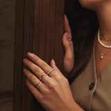 Ania Haie Gold Shell Pearl Beaded Ring