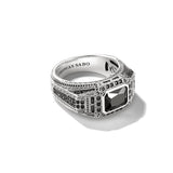 THOMAS SABO Signet Ring with Onyx and Black Stones
