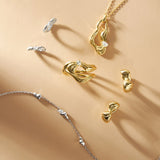 Ania Haie Silver Twisted Wave Huggie Hoop Earrings