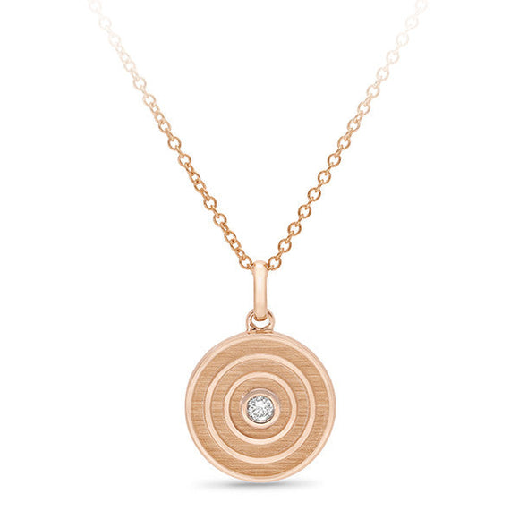 0.04ct Diamond Pendant in 9ct Rose Gold