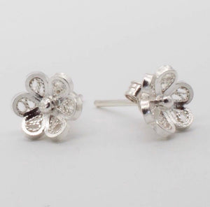 Gaviota Colombian Silver 'XS Flor' Stud Earrings