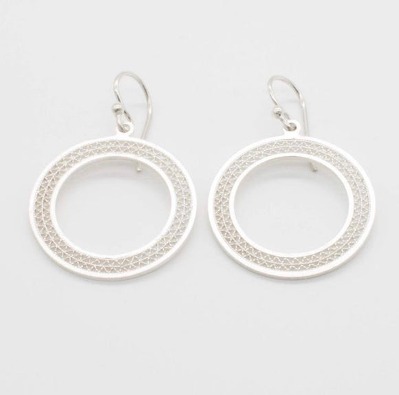 Gaviota Colombian Silver ‘Optimismo’ Hook Earrings